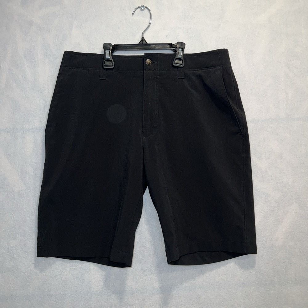 Callaway Shorts Mens Size 32 Black Golf Flat Front Chino Stretch Wasteband Solid
